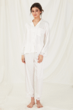 Bridal Sleepwear with White Lace Details - Image 6